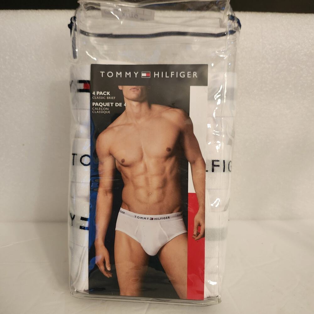 NWT Tommy Hilfiger 3-Pack Sz XL 100% Cotton Classic White Briefs MSPR $39.50